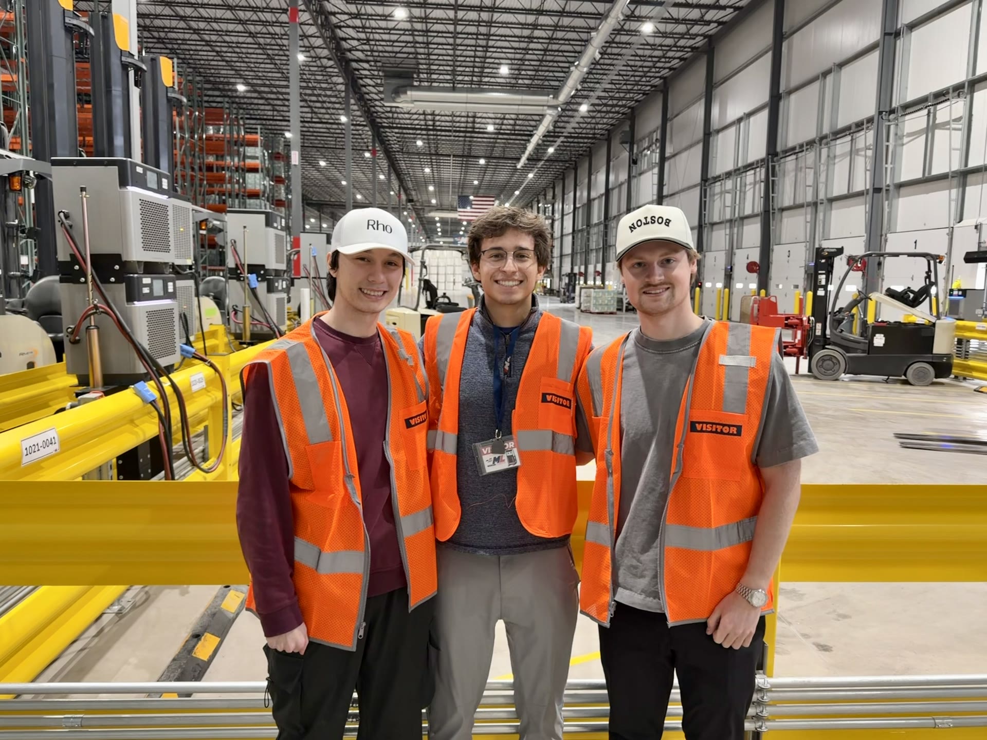 The Movo team inside a warehouse